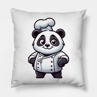 Panda chef illustration Pillow