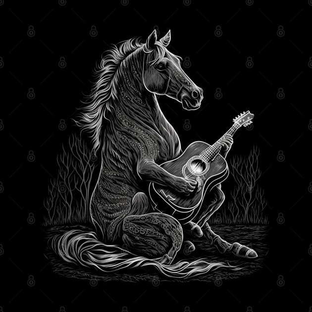 Horse Playing a Guitar by AI studio