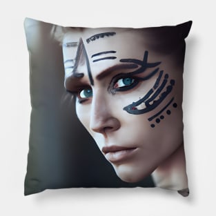 Urban Tribal Woman Pillow