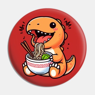 Dino Love Ramen Pin