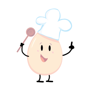 cheerful egg as the chef's mascot T-Shirt