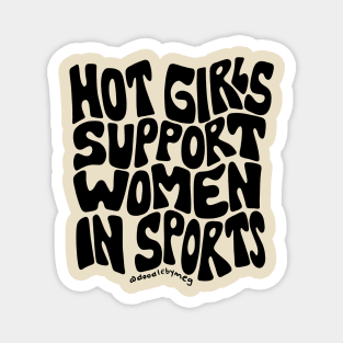 Hot Girls Support Women in Sports in Black Magnet