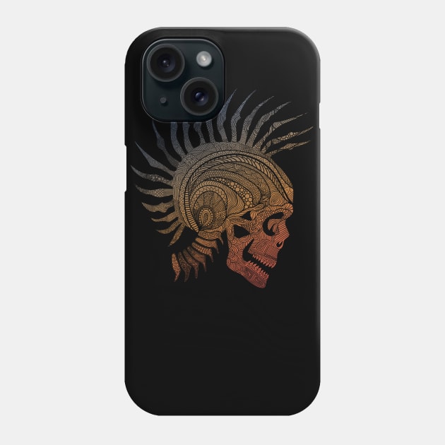 Punk Ornate Skull Phone Case by Sitchko