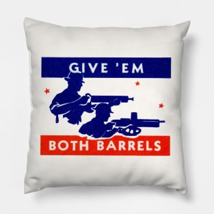 WWII Both Barrels Pillow