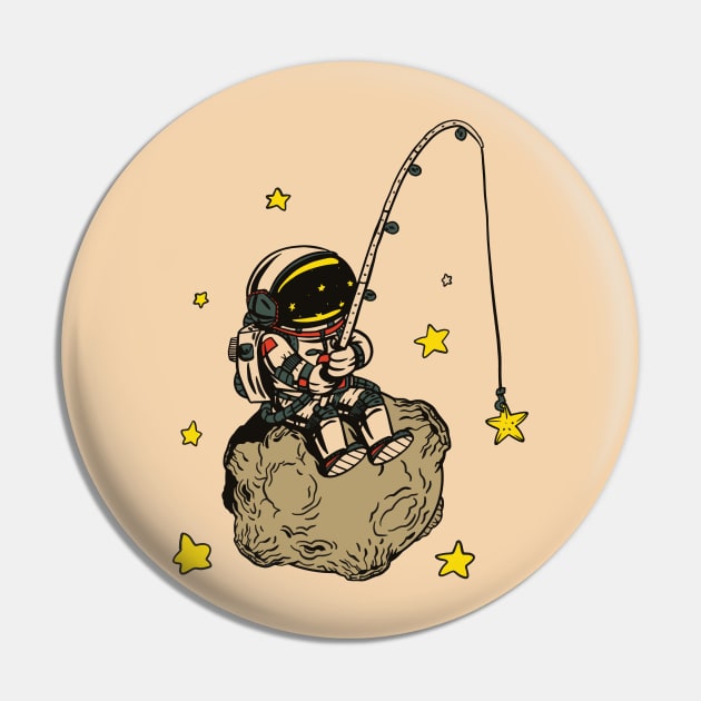 Fishing Astronaut Pin by LR_Collections