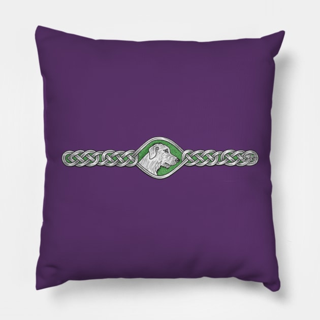 Irish Wolfhound Celtic Band Pillow by patfish