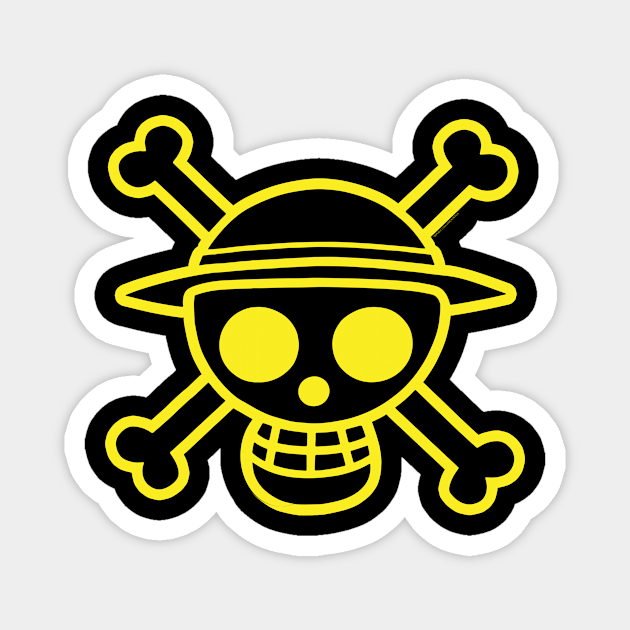 LUFFY - Skull & Bones - 2.0 - Robzilla - Magnet | TeePublic