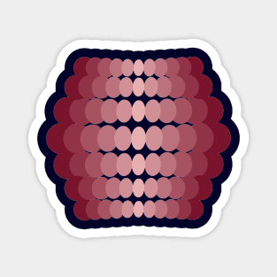 Abstract red geometric circle pattern Magnet