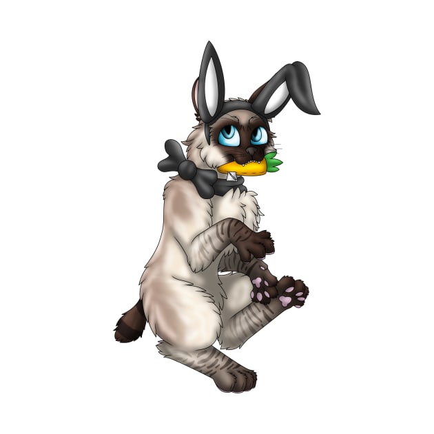 Bobtail BunnyCat: Seal Lynx Point (Black) by spyroid101