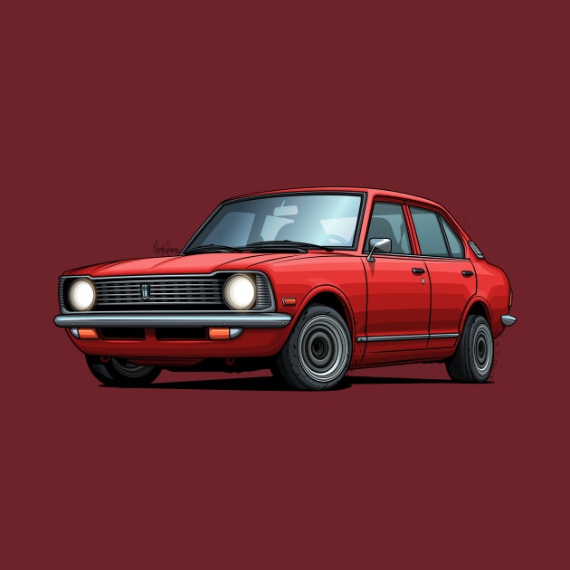 Toyota Corolla KE20 - Red by Mario Ramos Rally Art