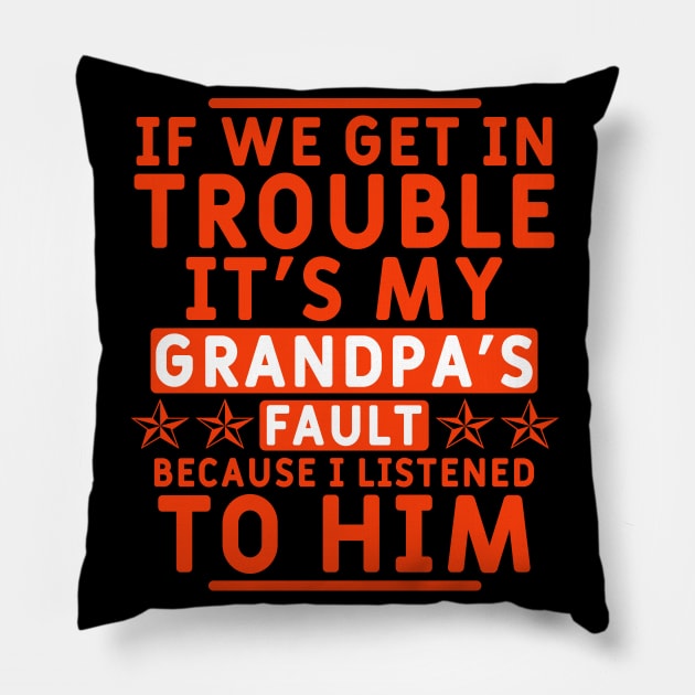 Funny Grandpa Pillow by Yyoussef101