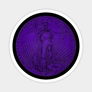 USA Liberty 1933 Coin in Purple Magnet