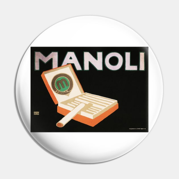 MANOLI CIGARETTES Sachplakat Style Wall Art by Lucian Bernhard 1910 Vintage German Pin by vintageposters