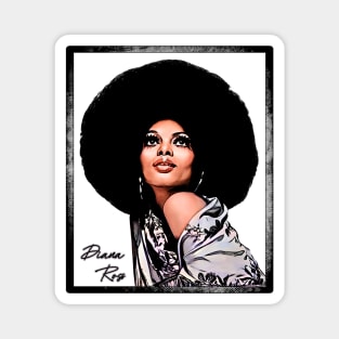 Vintage Diana Ross Grunge Style Magnet