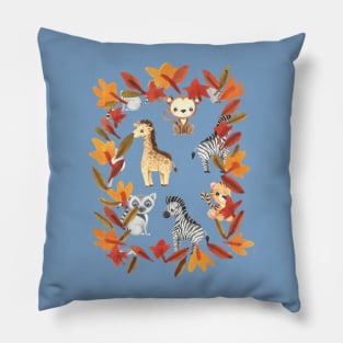 Cute Tropical Animals Pillow