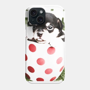 Little puppy in the glass Phone Case