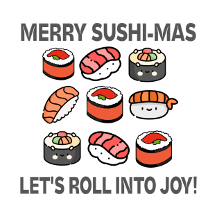 Merry Sushi-mas Funny Kawaii Sushi Food Pun Christmas T-Shirt