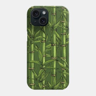 Bamboo forest in green Phone Case