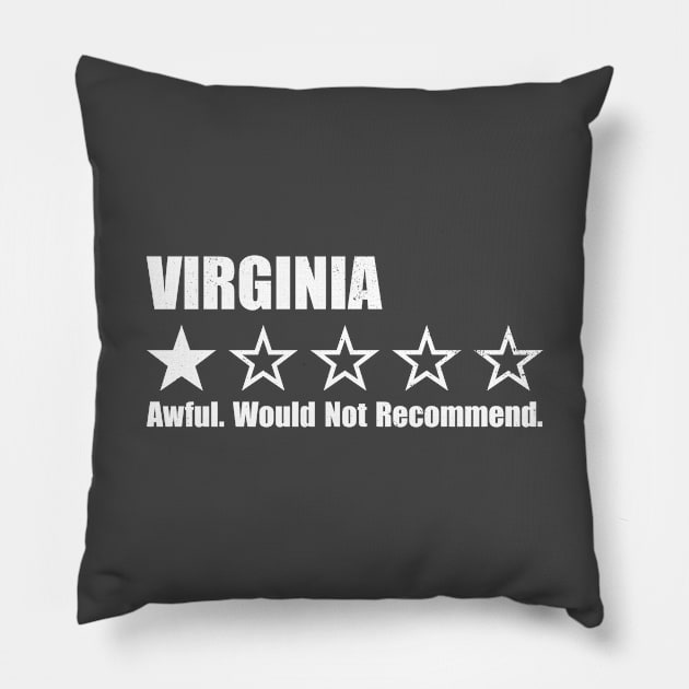 Virginia One Star Review Pillow by Rad Love