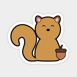 The Happy Squirrel Magnet