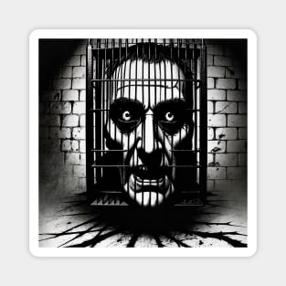 Borders of horror and a prisoner of fear Magnet