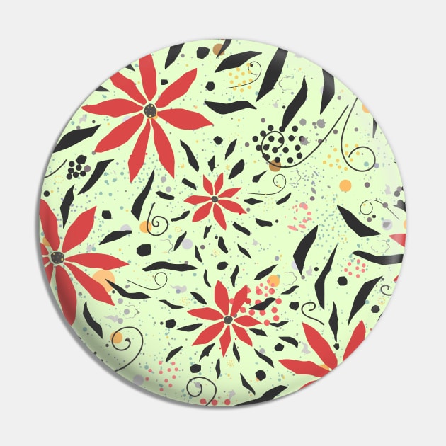 Floral Pattern Pin by KristinaStellar 