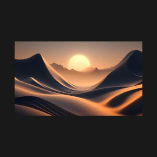 Beautiful scenery of landscapes from Sand dune with the sun T-Shirt