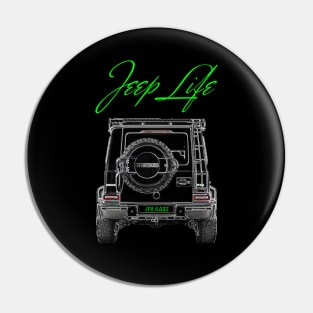 Jeep Life 4x4 Mercedes Brabus Rear View Pin