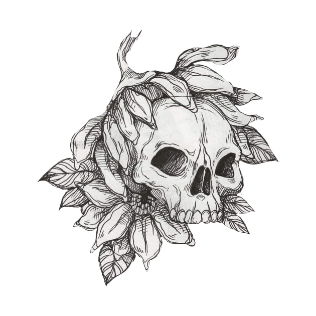 Floral skull by WtfBugg