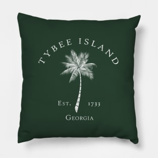 Tybee Island Georgia Est 1712 Vintage Palm Old Style Pillow