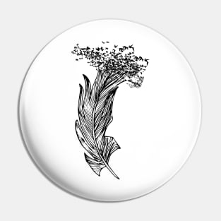 Feathers and Birds Pin