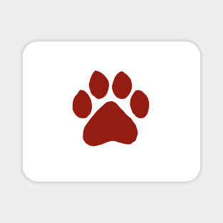 Red dog paw Magnet