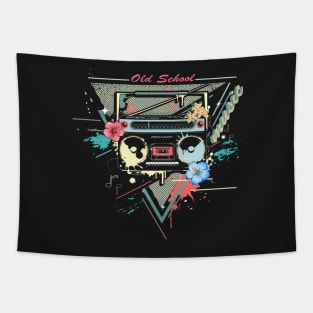 Ghettoblaster retro graffiti Tapestry