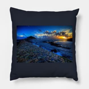 St Michael's Mount Dramatic Sunset Pillow