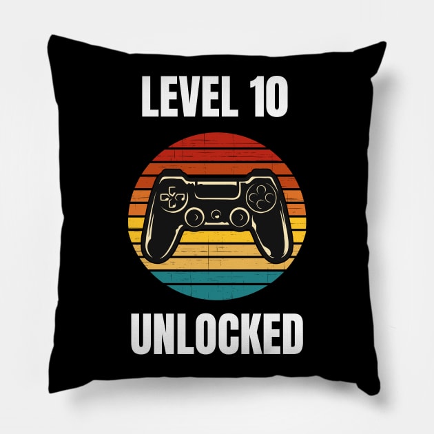 Level 10 Unlocked Pillow by BlueSkyGiftCo