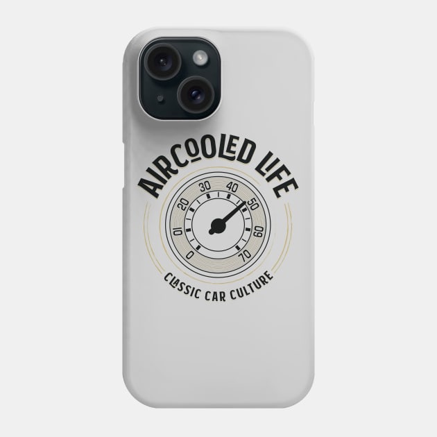 Aircooled Life - Classic Car Speedo Design Phone Case by Aircooled Life