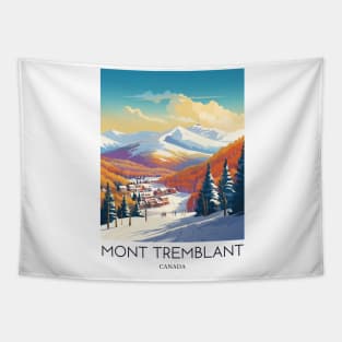 A Pop Art Travel Print of Mont Tremblant - Canada Tapestry