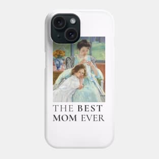 THE BEST KNITTING MOM EVER FINE ART VINTAGE STYLE CHILD AND MOTHER OLD TIMES. Phone Case