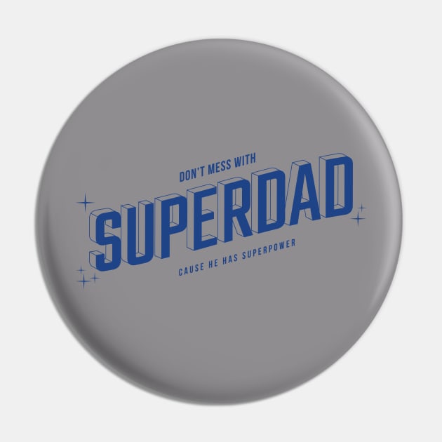 Superdad Retro Super Dad Father's Day Pin by Fitastic