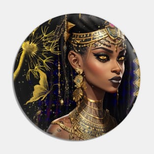 Golden Queen Nefertiti Pin