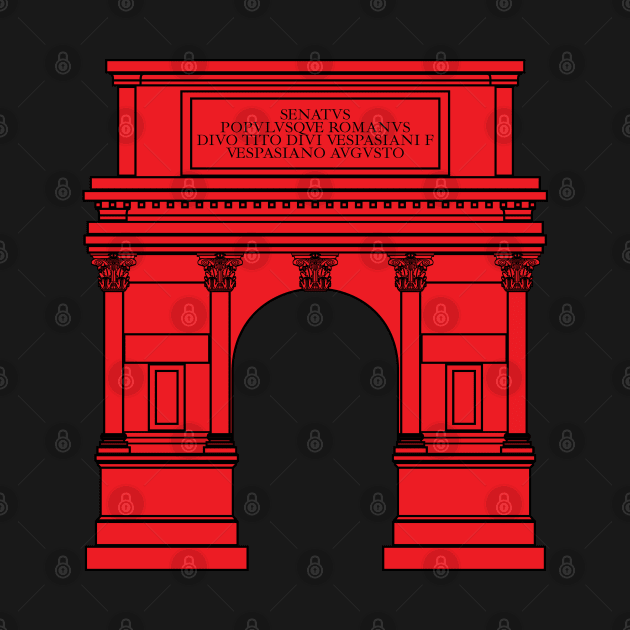 Arch of Titus (red) by PabloDeChenez