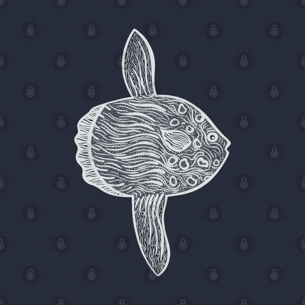 Ocean Sunfish or Common Mola - detailed fish design by Green Paladin