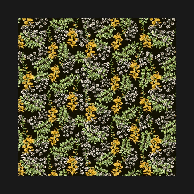 Florence wildflowers- black by NickiPostsStuff