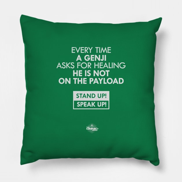 Stand up  - Genji - Dark Pillow by omnicpost