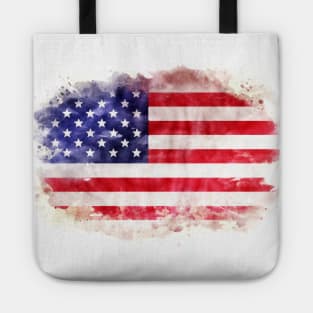 USA National flag watercolor artwork Tote