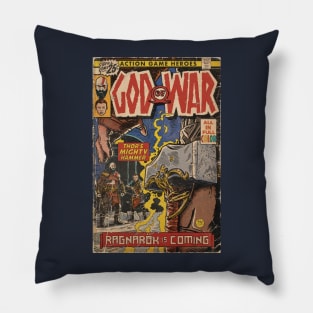 God of War Ragnarök Comic book cover Fan Art Pillow