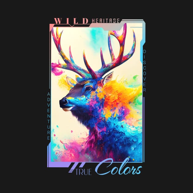 Stag Deer Animal Discovery Adventure Nature Planet Earth Paint by Cubebox