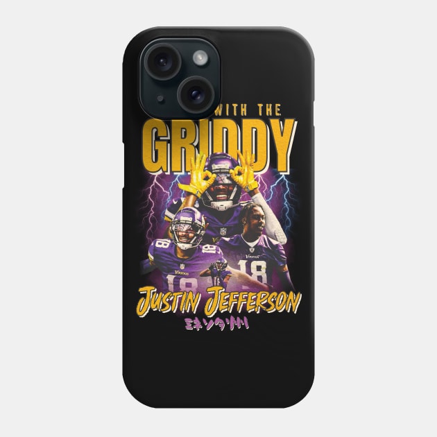 Justin Jefferson Griddy Original Aesthetic Tribute 〶 Phone Case by Terahertz'Cloth