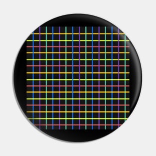 Black Rainbow Check Pin