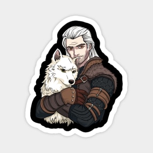 The Witcher and The White Wolf Magnet